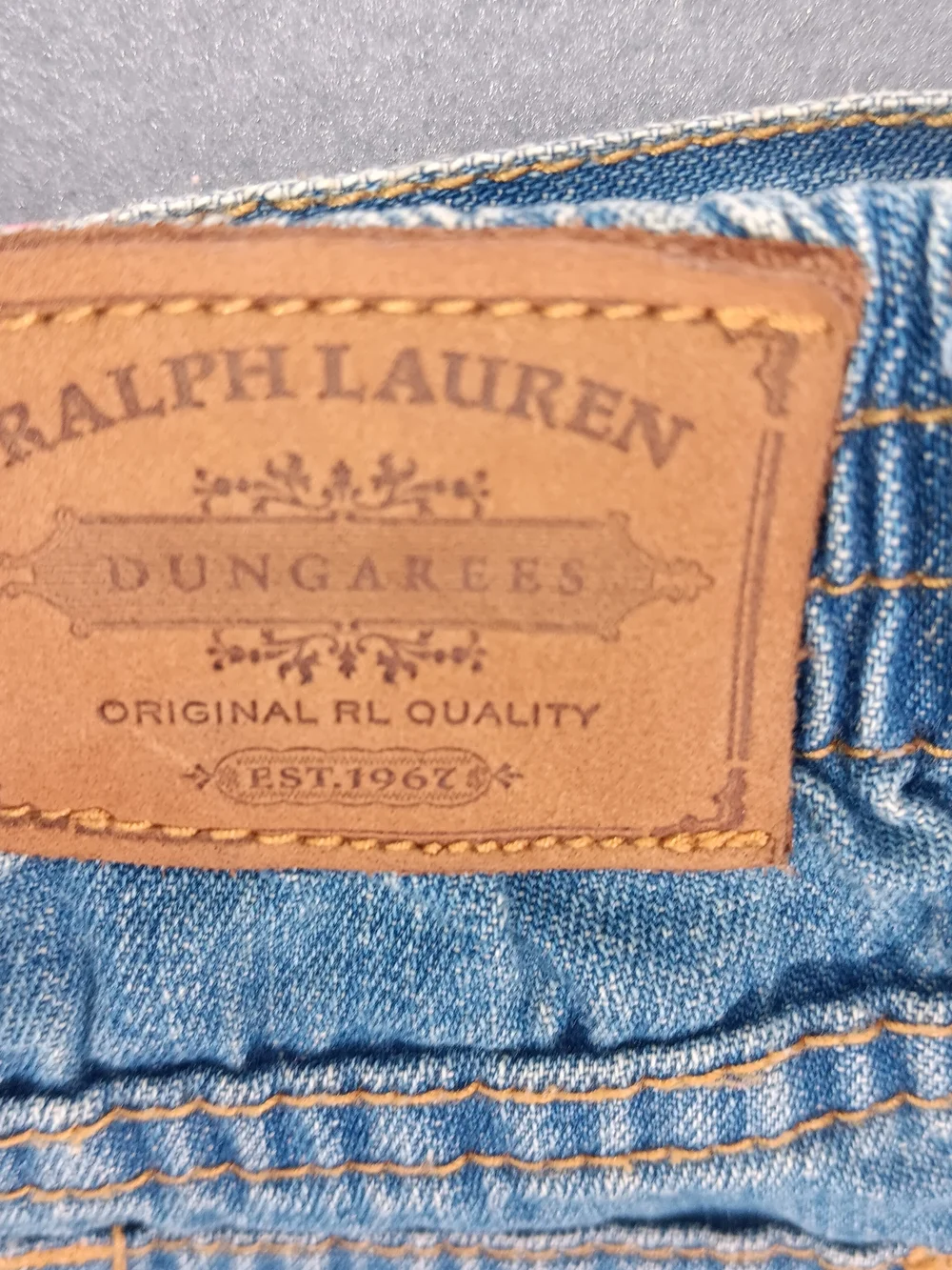 Ralph Lauren Dungarees Jeans Size 18 Months Baby Boys Girls Patches Y2K 90s Rare